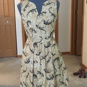 Dinosaur bones fossil dress